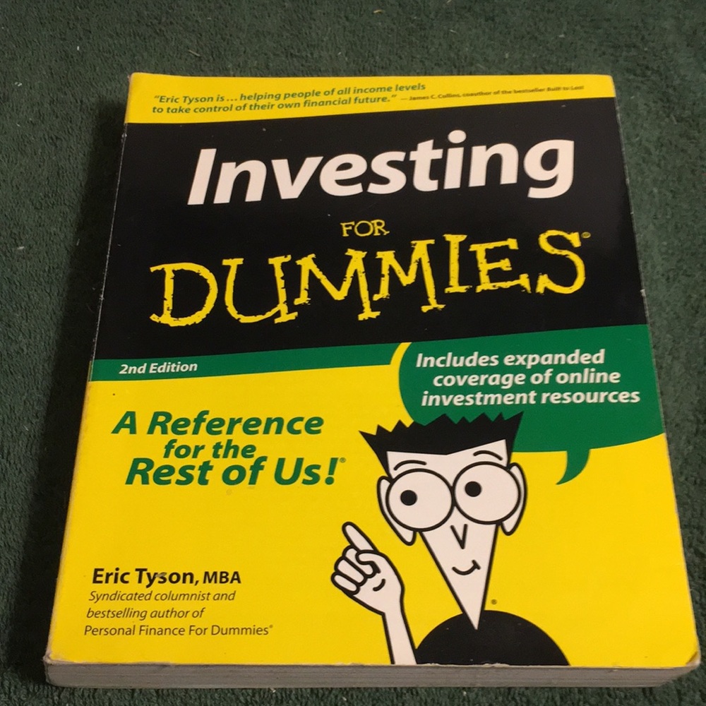 “Investing for Dummies” Oversized paperback book
